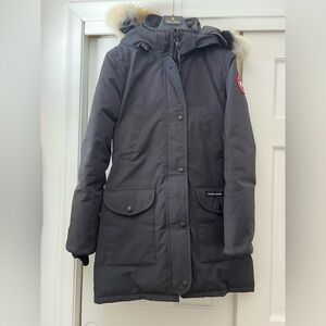 Canada Goose Trillium Women's Navy Blue Parka with Fur
